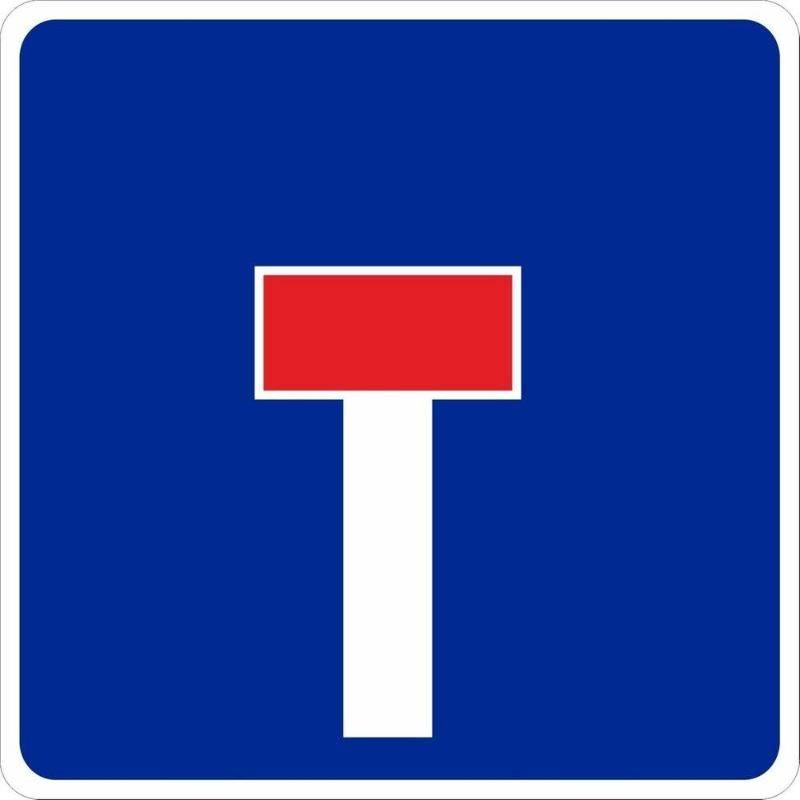 PLACA DE TRÂNSITO SEM SAÍDA EM AÇO TERMO-REVESTIDO