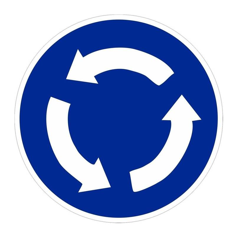 SEÑAL VIAL METALICA ROTONDA ACERO TERMOLACADO