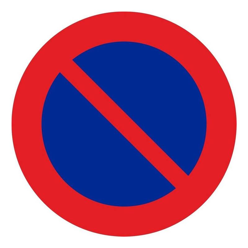 SEÑAL VIAL PROHIBIDO APARCAR ACERO TERMOLACADO