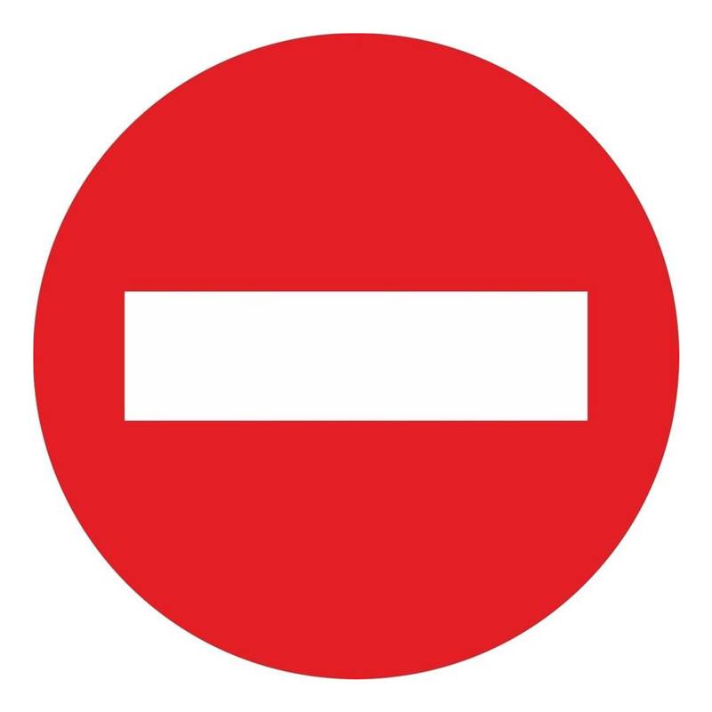 SEÑAL VIAL PROHIBIDO EL PASO ACERO TERMOLACADO