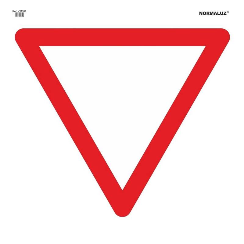 SEÑAL METALICA CEDA EL PASO ACERO TERMOLACADO