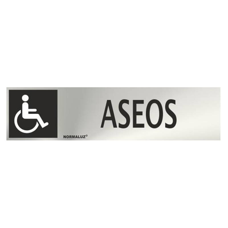 PLACA DE AÇO INOXIDÁVEL PARA CASAS DE BANHO PARA DEFICIENTES