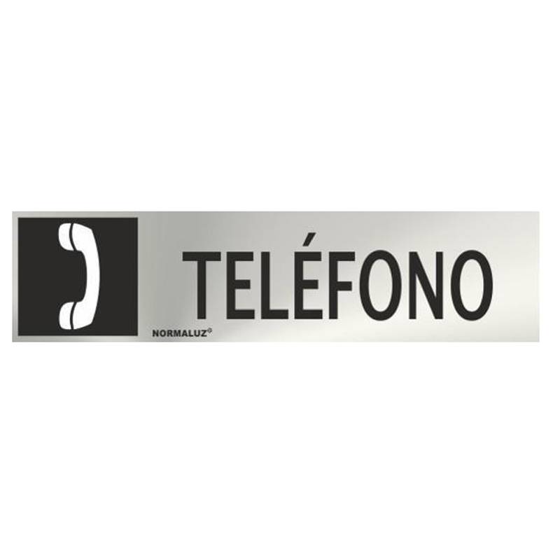 PLACA DE TELEFONE EM AÇO INOXIDÁVEL