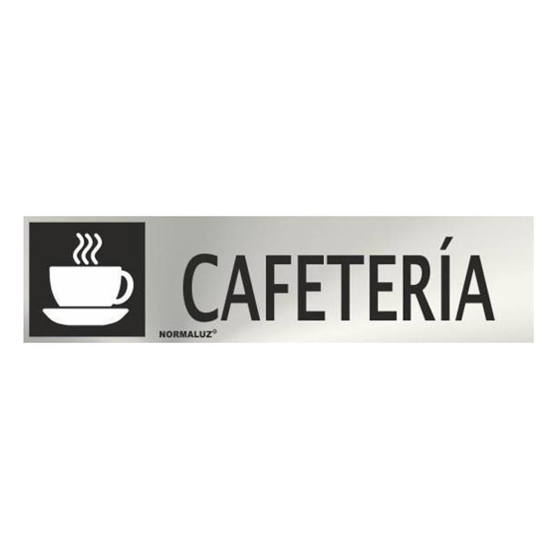 PLACA DE AÇO INOXIDÁVEL PARA CAFETERIA