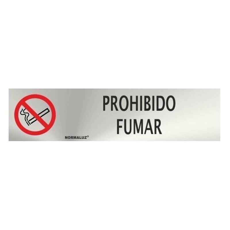 PLACA DE PROIBIDO FUMAR EM AÇO INOXIDÁVEL