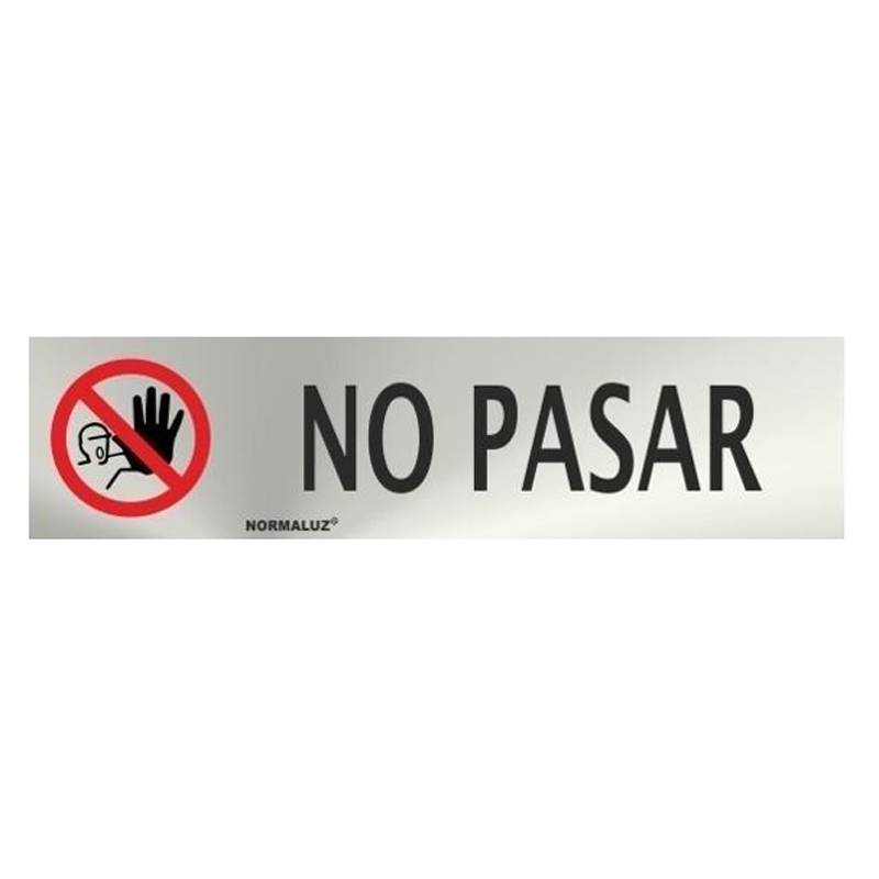 PLACA DE PROIBIDO ENTRAR EM INGLESES