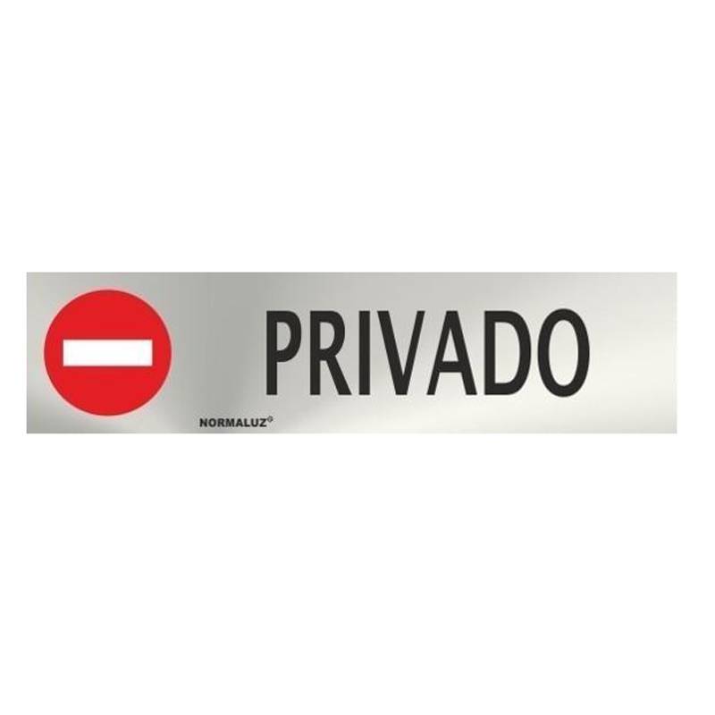 PLACA PRIVADA EM AÇO INOXIDÁVEL