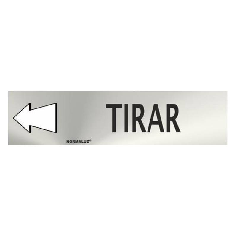 PLACA DE PUXAR EM AÇO INOXIDÁVEL