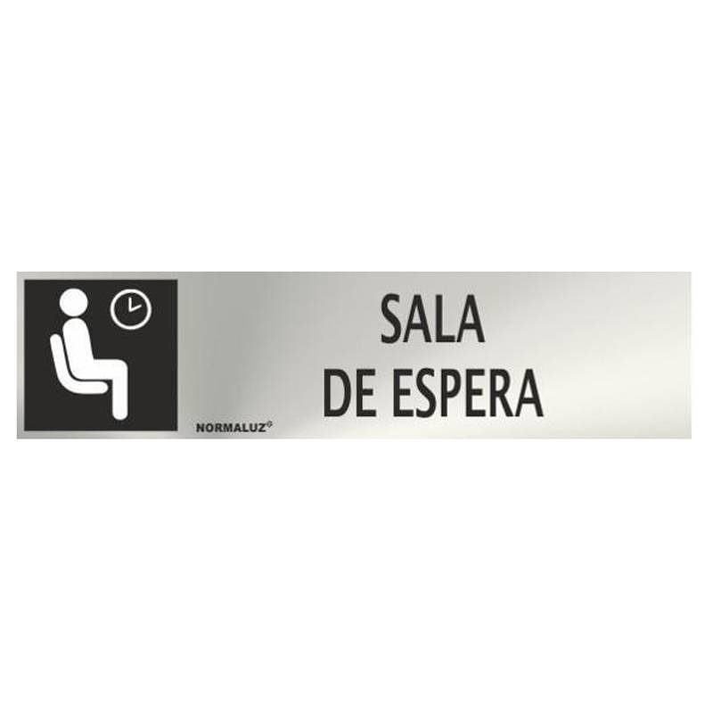 PLACA EM AÇO INOXIDÁVEL PARA SALA DE ESPERA