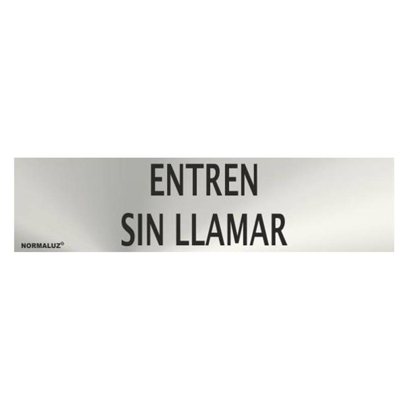 PLACA DE AÇO INOXIDÁVEL NÃO BATA