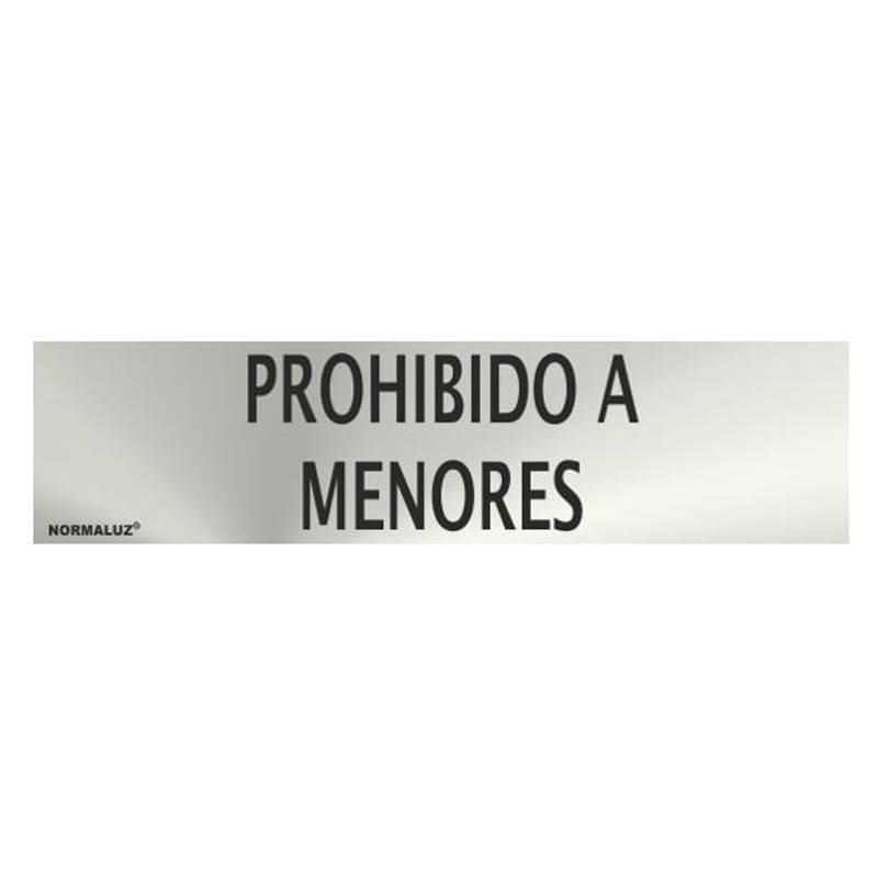 PLACA DE AÇO INOXIDÁVEL PROIBIDA A MENORES