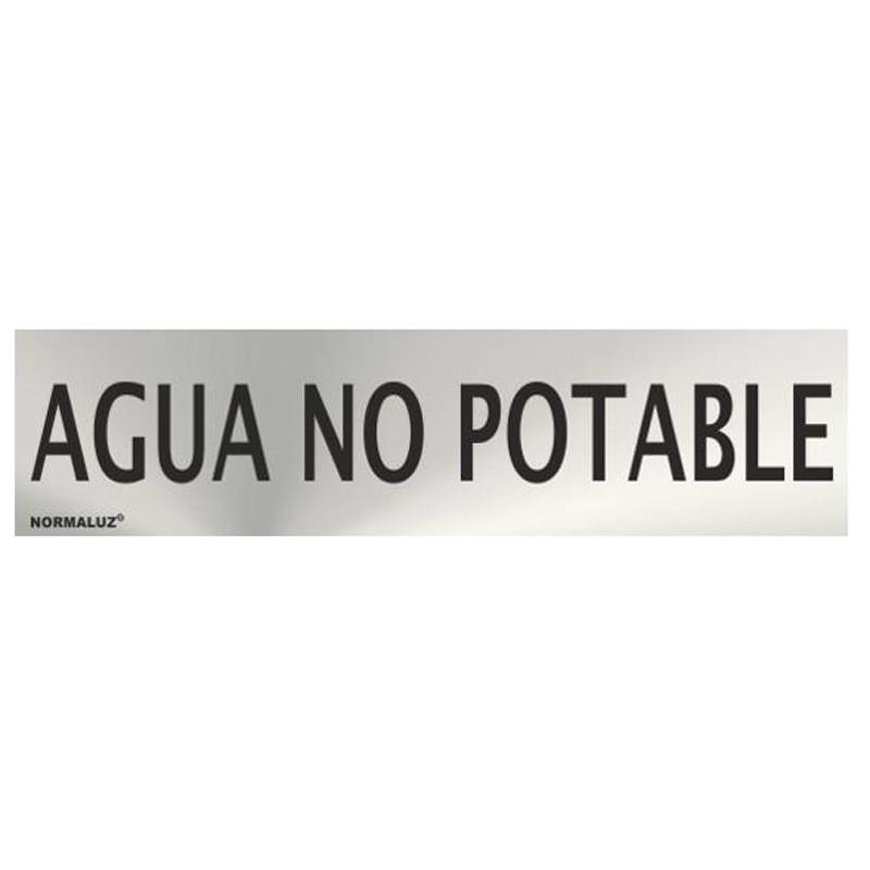 PLACA DE AÇO INOXIDÁVEL ÁGUA NÃO POTÁVEL