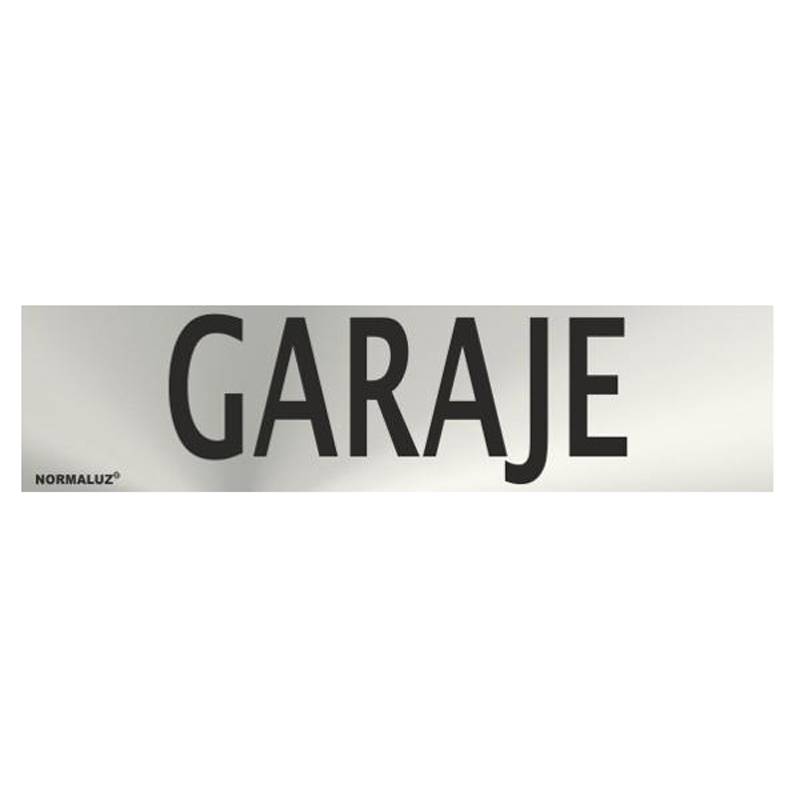 PLACA DE GARAGEM EM AÇO INOXIDÁVEL