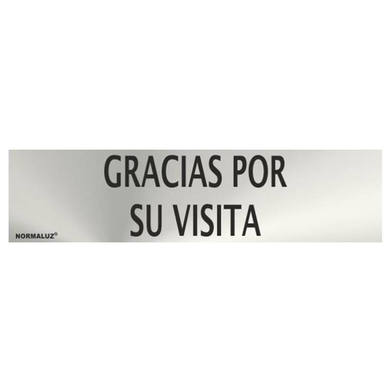 PLACA EM AÇO INOXIDÁVEL OBRIGADO PELA SUA VISITA