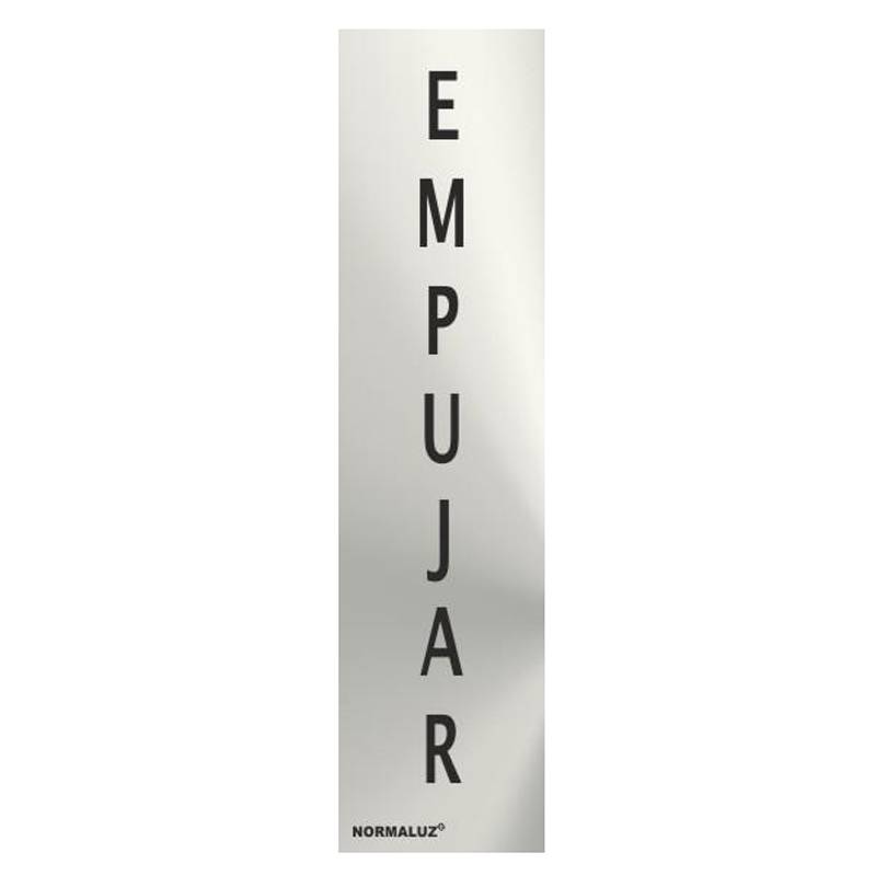 PLACA DE EMPURRAR EM AÇO INOXIDÁVEL
