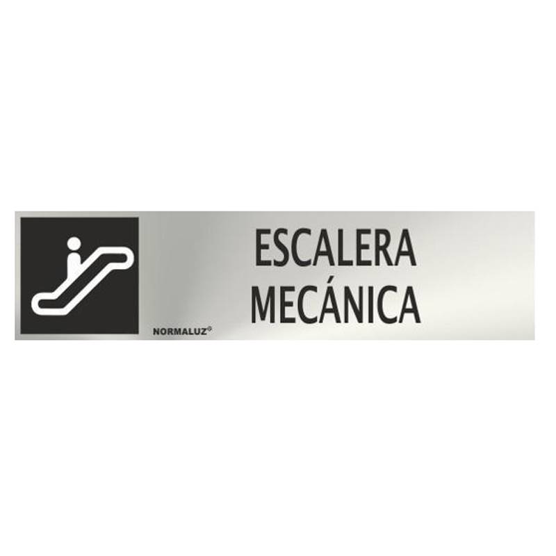 SEÑAL INOXIDABLE ESCALERA MECANICA