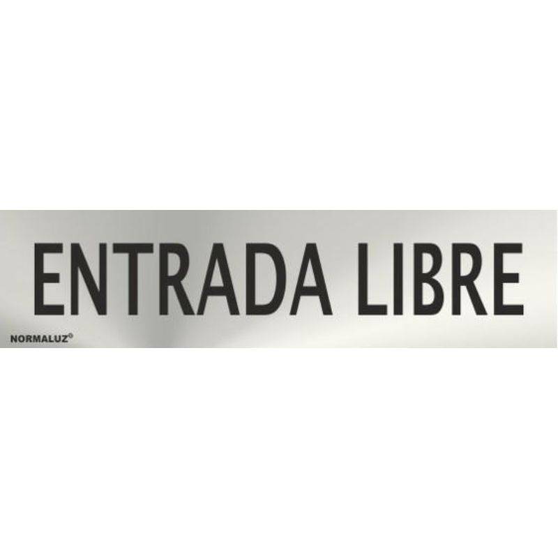 PLACA DE ENTRADA GRATUITA EM AÇO INOXIDÁVEL