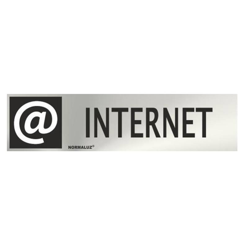 PLACA DE INTERNET EM AÇO INOXIDÁVEL