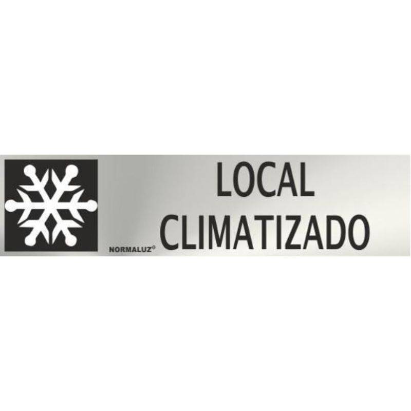 PLACA DE AÇO INOXIDÁVEL PARA LOCAIS COM AR CONDICIONADO