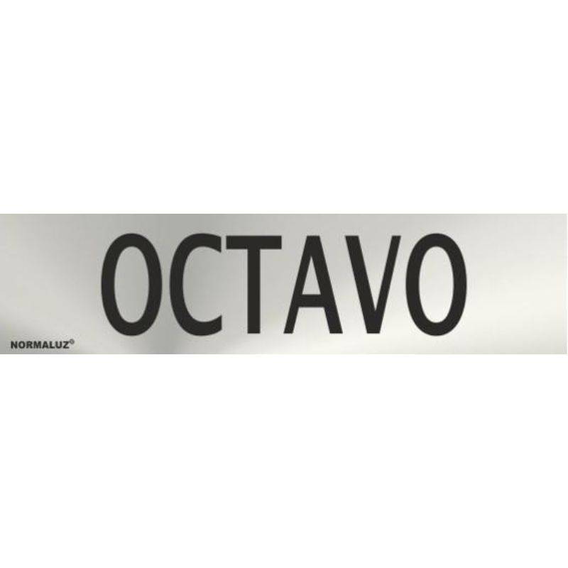 PLACA DE AÇO INOXIDÁVEL OITAVO