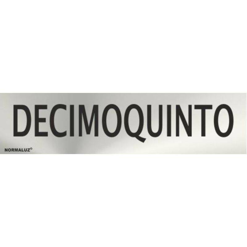 PLACA EM AÇO INOXIDÁVEL DÉCIMA QUINTA