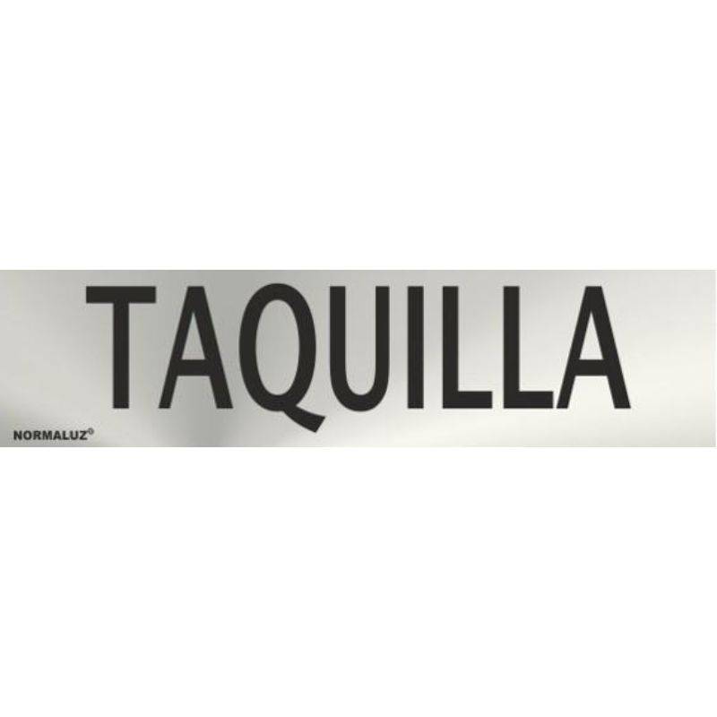 PLACA DE BILHETEIRA EM AÇO INOXIDÁVEL