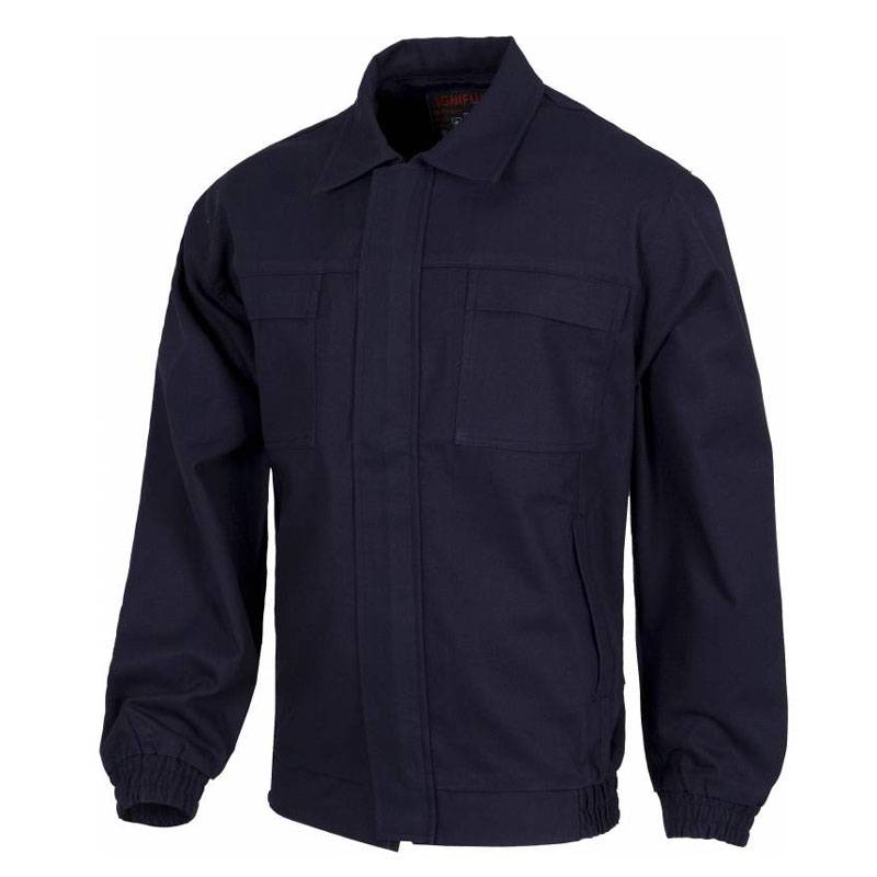 Cazadora ignífuga, cremallera oculta. 100% Algodón