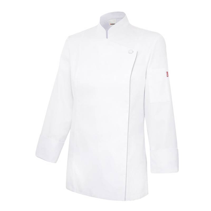 Chaqueta de cocina para mujer cierre cremallera