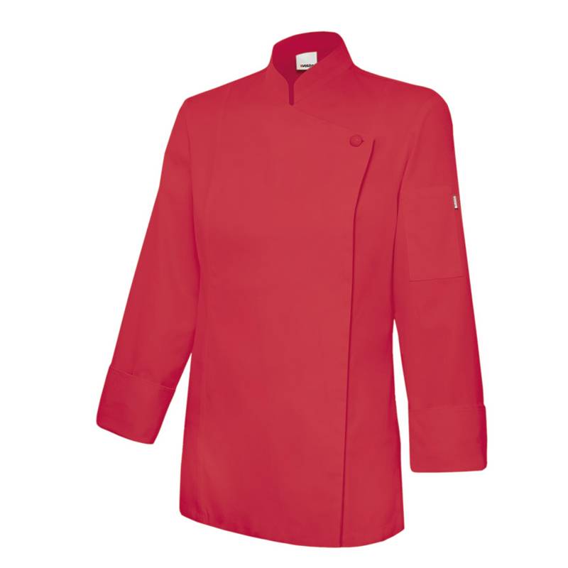 Chaqueta de cocina para mujer cierre cremallera