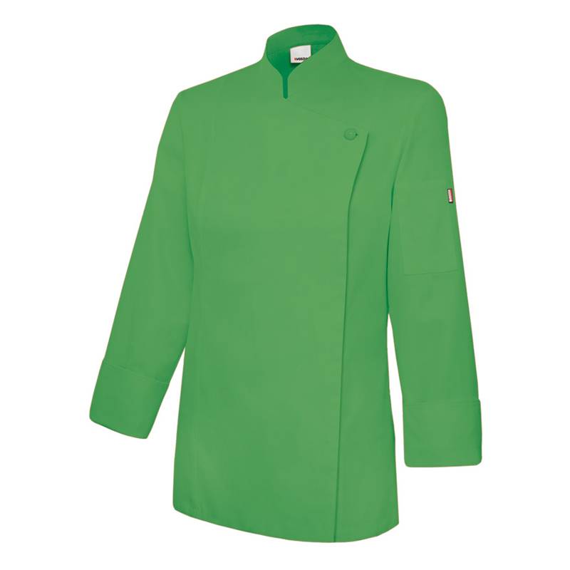 Chaqueta de cocina para mujer cierre cremallera