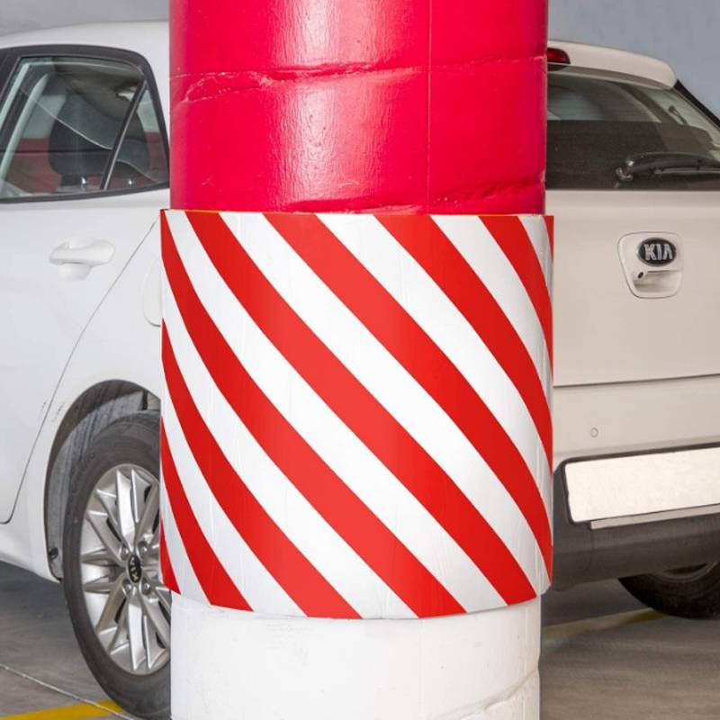 Bobina autoadhesiva blanco rojo