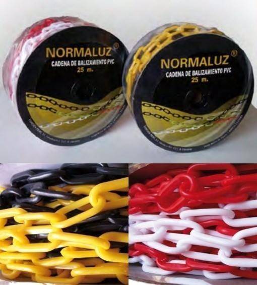 Cadena plástico blanco/rojo