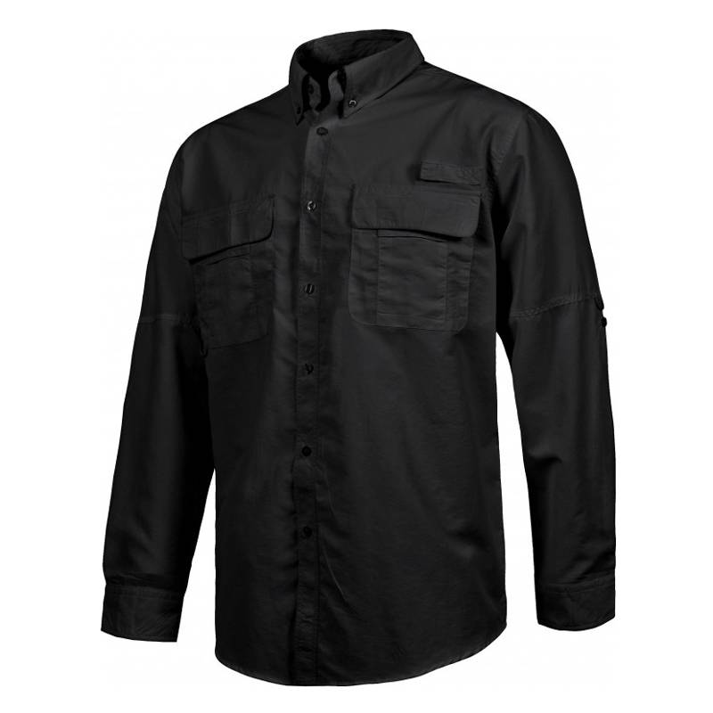 Camisa safari multibolsillos manga larga