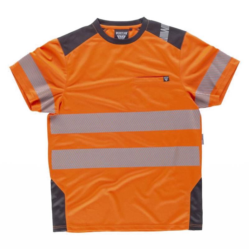 Camiseta combinada alta visibilidad