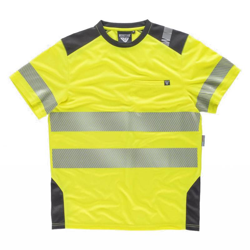 Camiseta combinada alta visibilidad