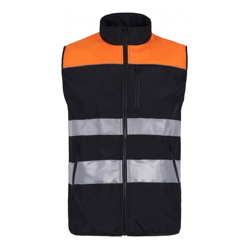 Colete softshell combinado com fitas refletoras