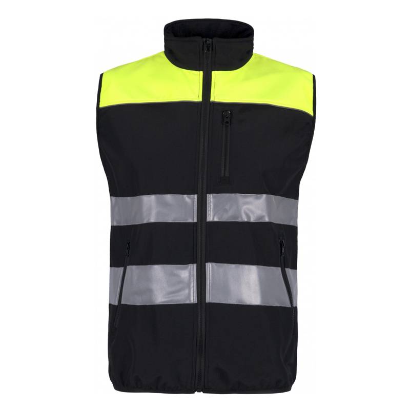 Chaleco softshell combinado cintas reflectantes