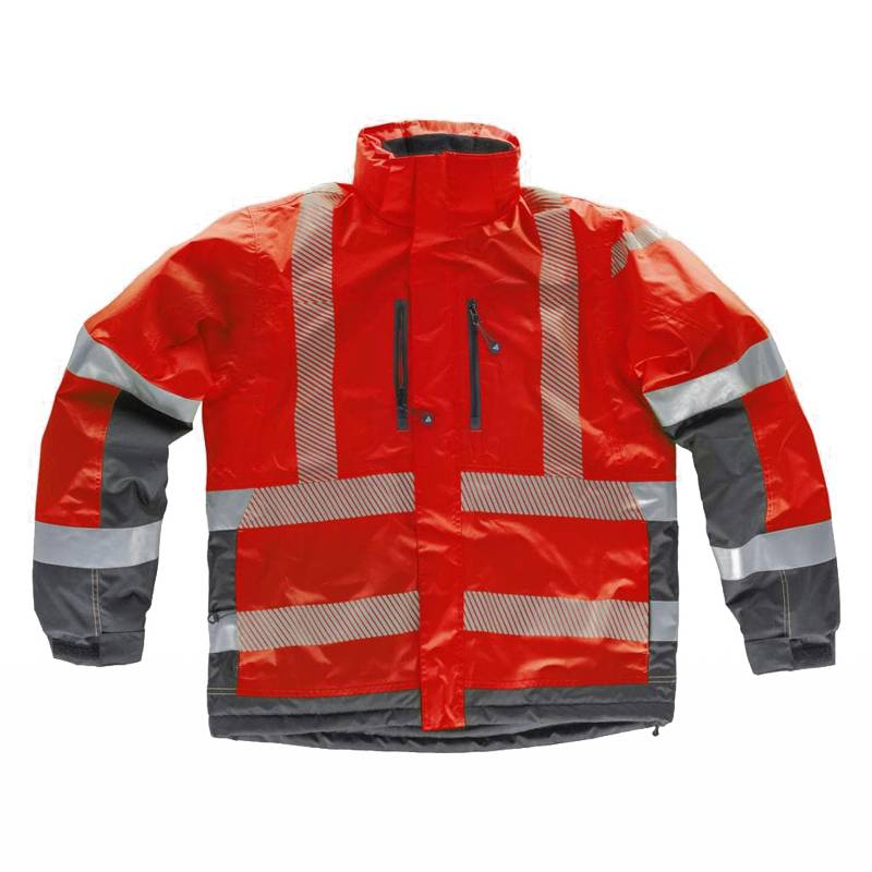 Parka acolchada impermeable con reflectante