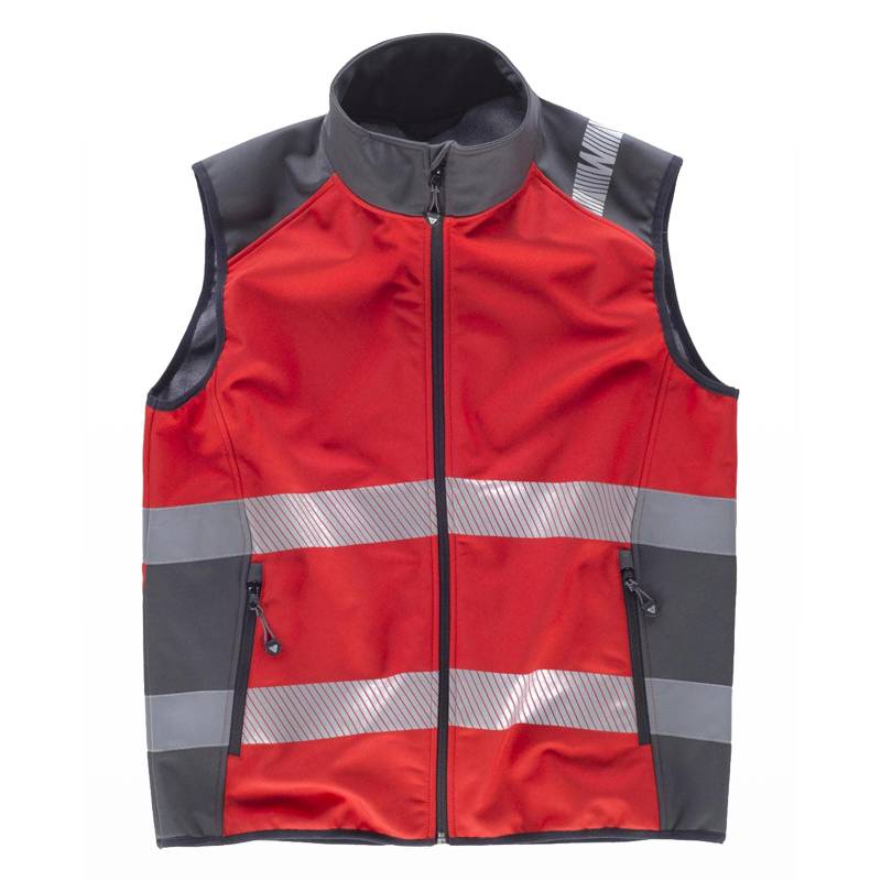 Colete softshell Workshell com fitas refletoras