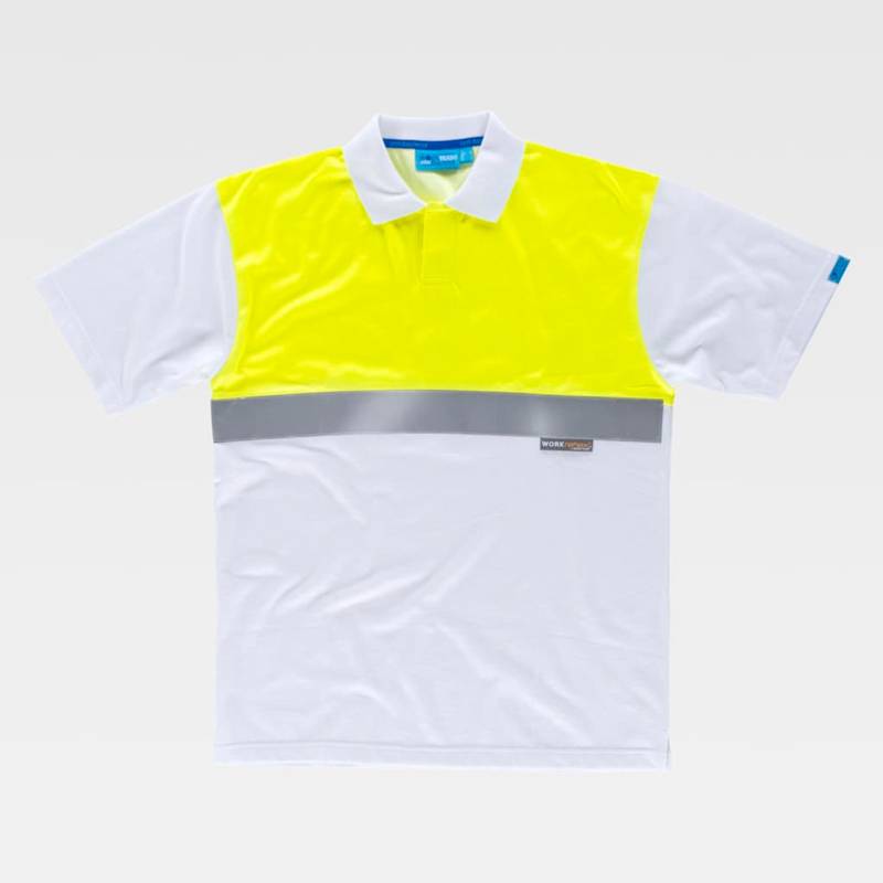 Polo combinado tejido antibacteriano con reflectante