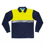 Polo combinado tejido antibacteriano con reflectante C3441