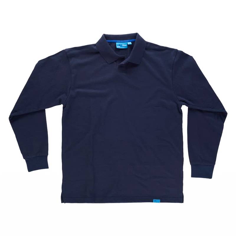 Polo algodón tejido antibacteriano manga larga