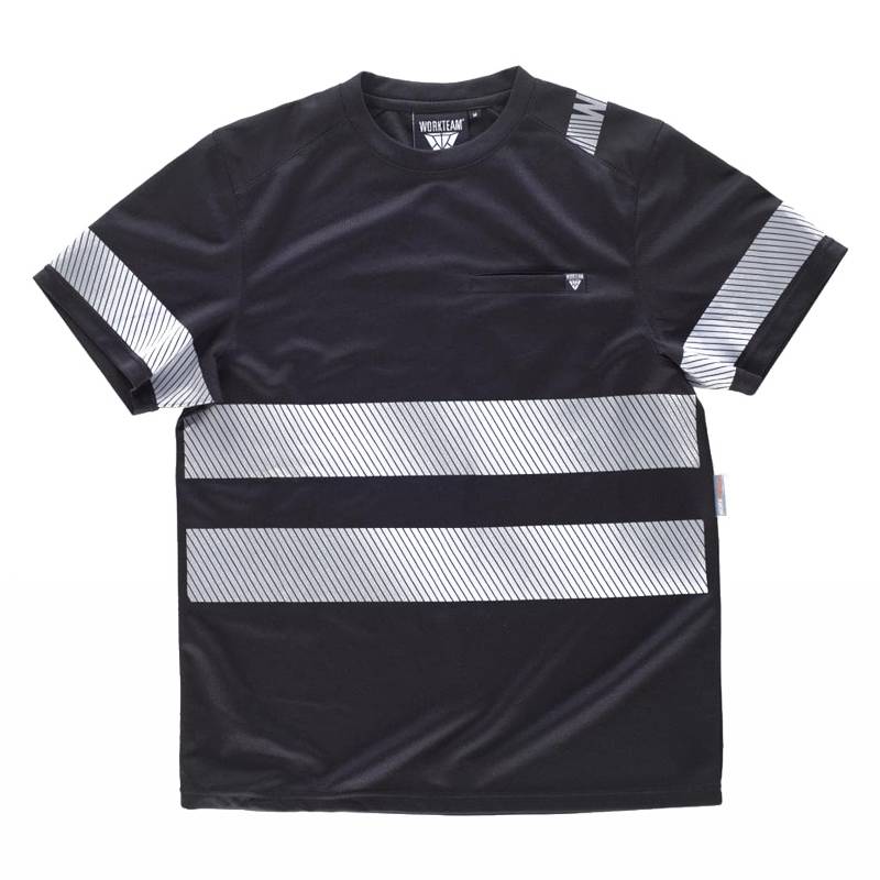 Camiseta manga corta con cintas reflectantes