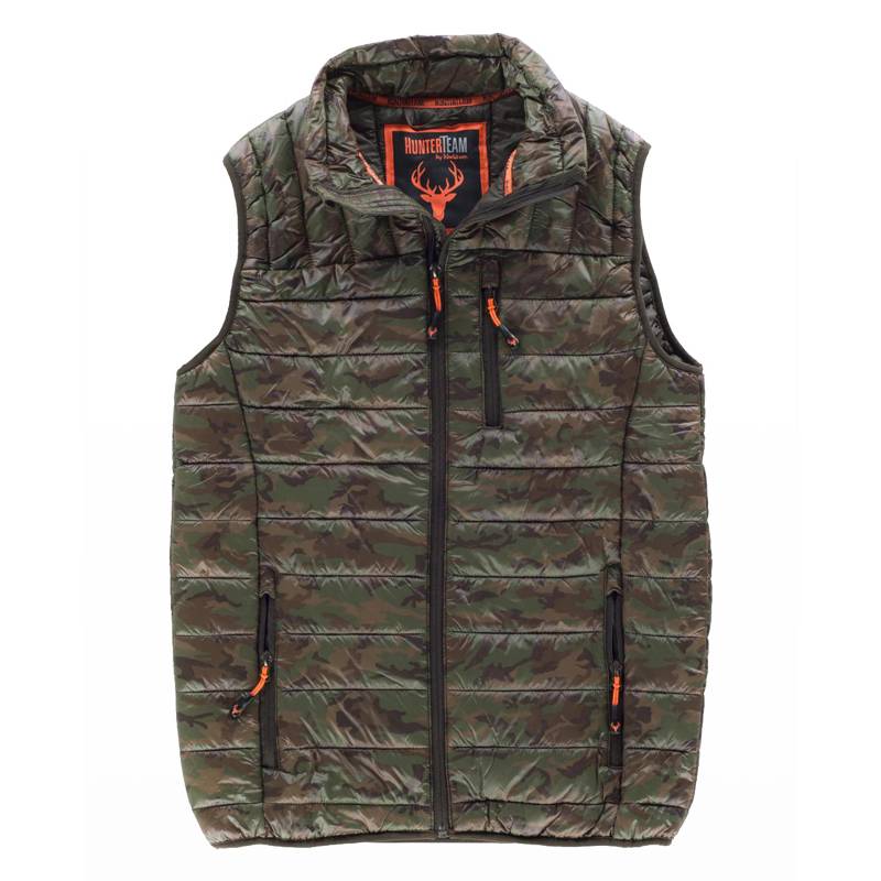 Colete camuflado acolchoado e dobrável
