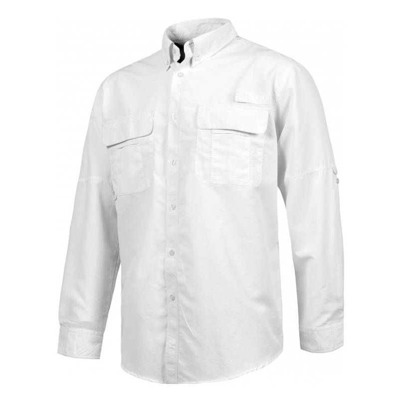 Camisa safari multibolsillos manga larga