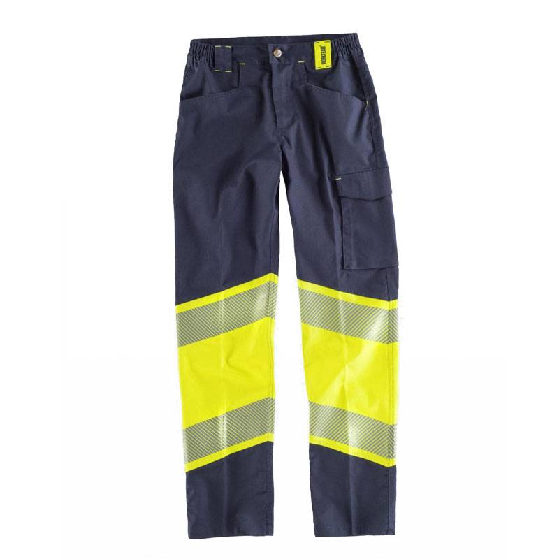 Pantalón de tejido elástico bidireccional combinado