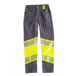 Pantalón de tejido elástico bidireccional combinado