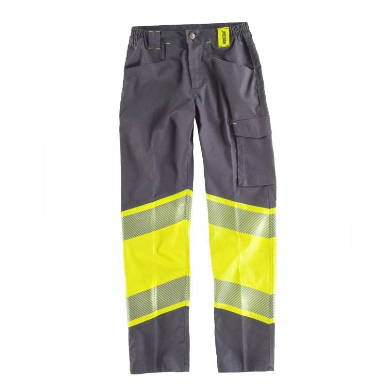 Pantalón de tejido elástico bidireccional combinado