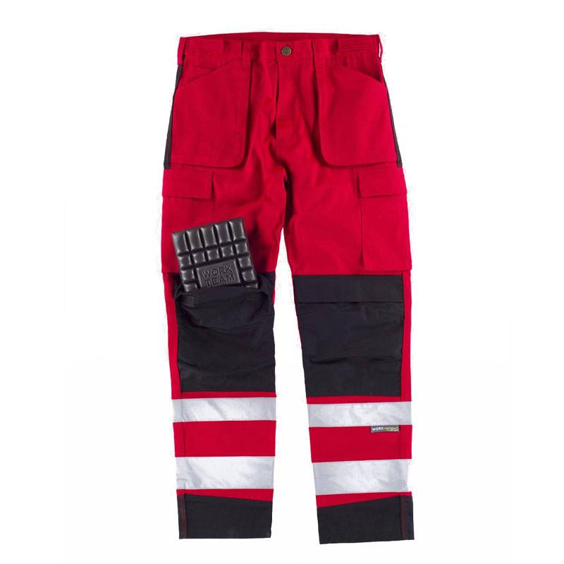 Pantalón triple costura combinado con cintas reflectantes