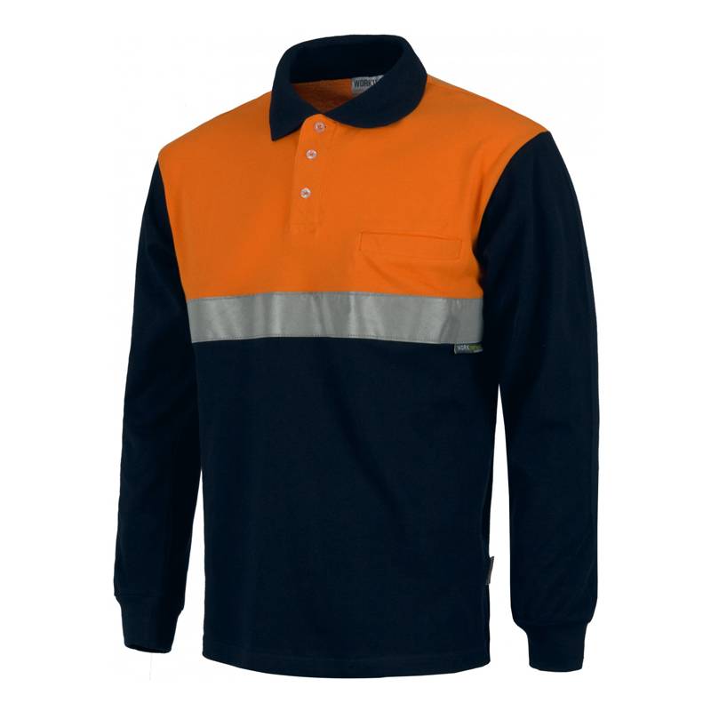 Polo combinado com fita refletora